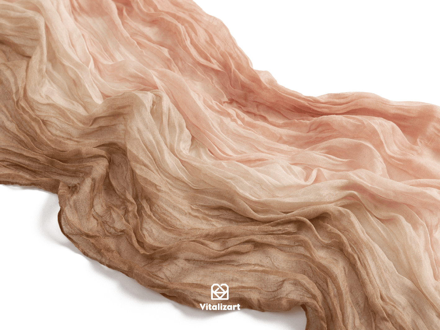 Cheesecloth Table Runner Gauze Boho Rustic 35 x 120 Inches (Light Nude Pink) - Vitalizart