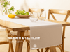 Cotton Linen Table Runner 14 x 72 Inches (Tan) - Vitalizart