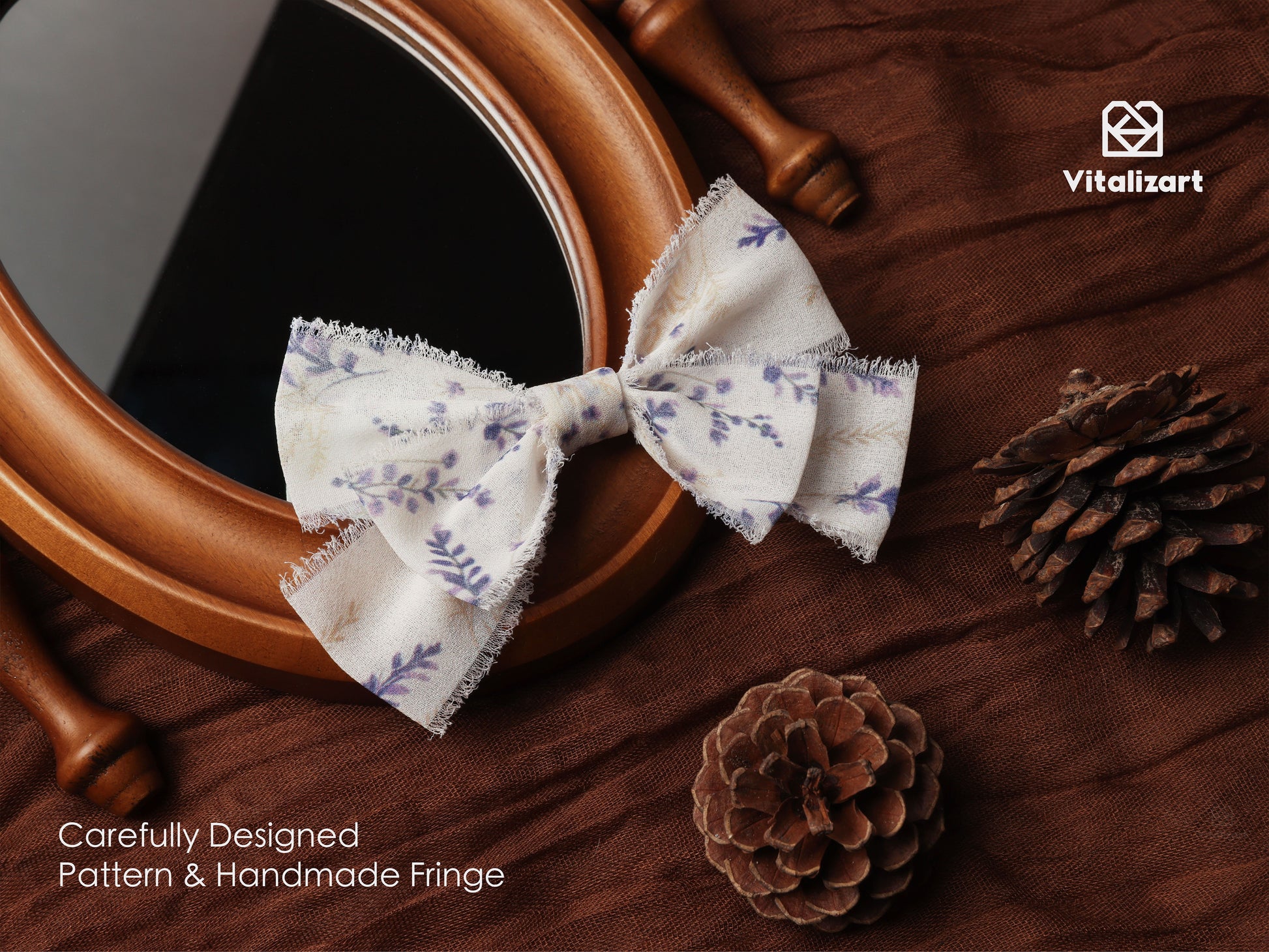 Printed Frayed Ribbon 1 1/2" x 21 Yd (Pattern2) - Vitalizart