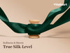 Vitalizart Silken Lustre Ribbon 1" x 15 Yards, Champagne & Nude Silky Satin Ribbon with Subtle Sheen (Dark Green)