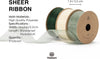 ORGANZA SHEER RIBBON 1“ X 30 YD(Cream White & Green) - Vitalizart