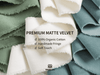 Frayed Fringe Velvet Ribbon 1.5" x 6 Yd (Ivory & Dusty Green & Dusty Blue) - Vitalizart