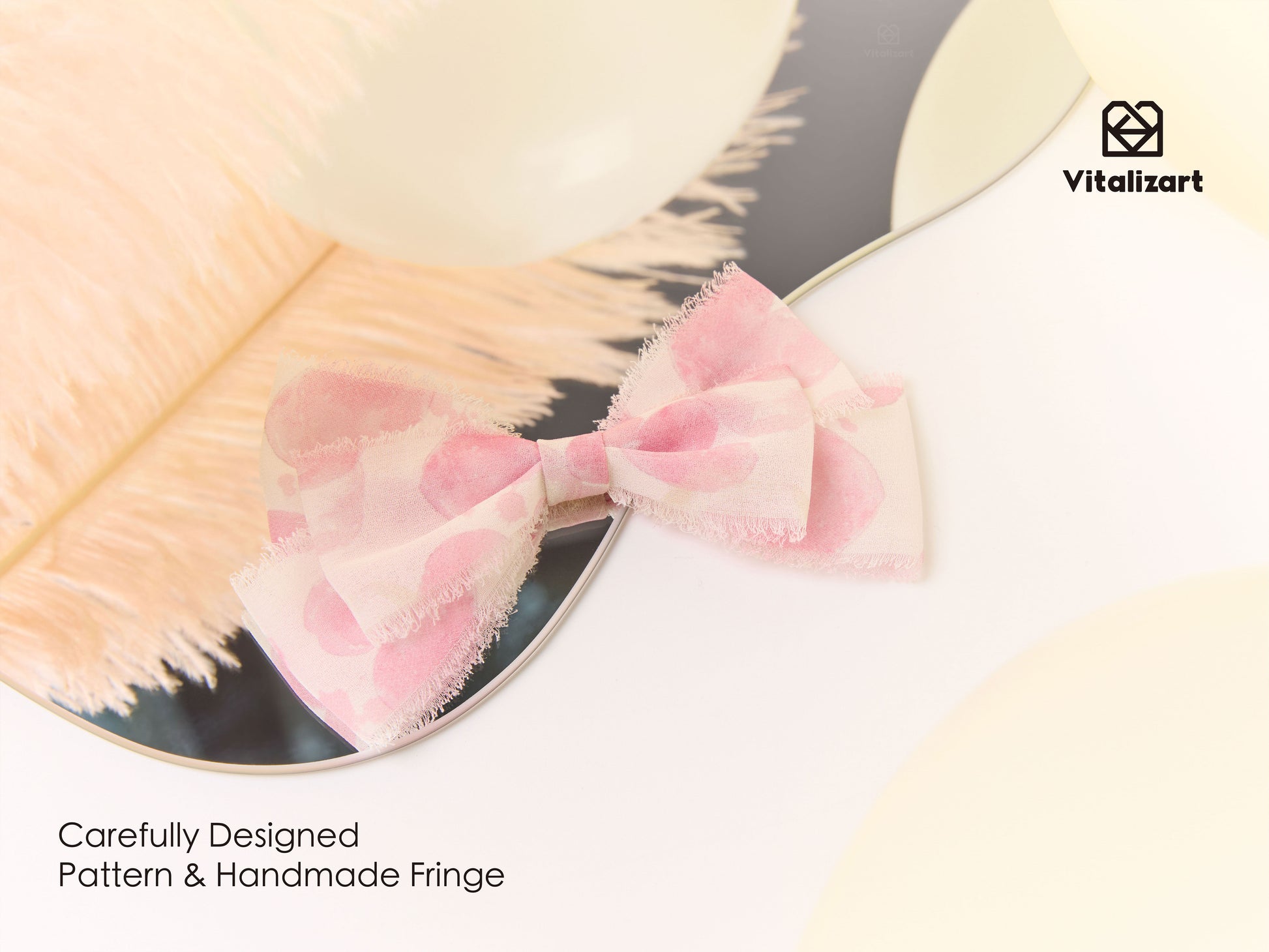 Printed Frayed Ribbon 1 1/2" x 21 Yd (Pattern6) - Vitalizart