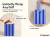 Mixed-Color Striped Paper Mini Gift Bags with Ribbon Handles — Set of 10