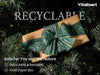 Vitalizart Crinkle Paper Ribbon 1.5" x 75 Yards, Reusable Recyclable Easy Tear (Green)