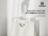 Paper Gift Bags With Ribbon Handles Set of 10 White Bulk Reusable 7.87"x3.54"x7.09" Small Size(White) - Vitalizart
