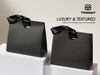 Vitalizart Paper Gift Bags With Ribbon Handles Set of 10 Black Bulk Reusable For Gift Wrap Girls Kids Birthday Bridal Shower Party Favors Goodie Bags Candy Christmas 6.1"x2.95"x5.71" Mini(Black) - Vitalizart