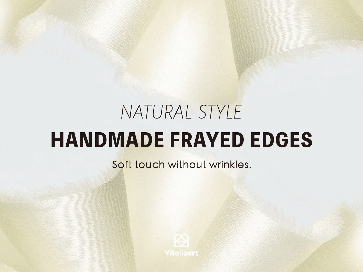 Silk Satin Ribbon with Wooden Spool 1.5” x 15 Yd (Ivory White) - Vitalizart