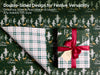 Vitalizart Christmas Wrapping Paper Roll Set 17" With Satin Ribbon & Gift Tags ( Christmas Wrapping Paper Set) - Vitalizart