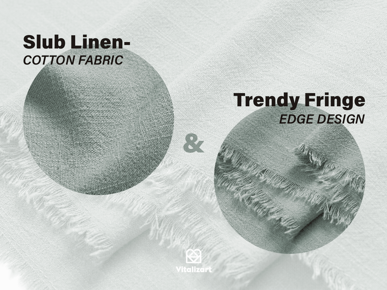 Cotton Linen Table Runner 14 x 90 Inches (Sage Green) - Vitalizart