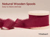 Vitalizart Ribbon Cotton Handmade Fringe 1" x 15 Yd  Pure Natural Cotton Ribbons (Christmas Ribbon)