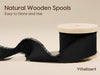 Vitalizart Ribbon Cotton Handmade Fringe 1" x 15 Yd  Pure Natural Cotton Ribbons (Black)