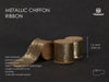 Metallic Chiffon Ribbon 1 - 1/2"x 15 Yd (Champagne) - Vitalizart