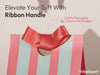 Mixed-Color Striped Paper Medium Gift Bags with Ribbon Handles — Set of 10 - Vitalizart