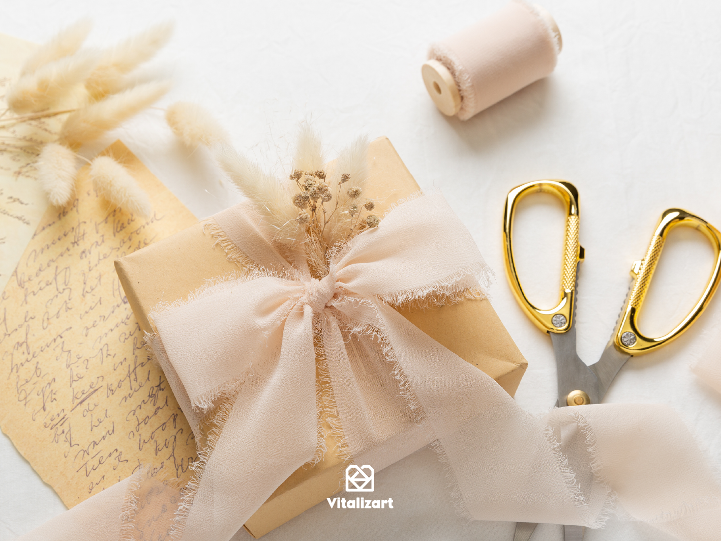 Chiffon Ribbon with Wooden Spool 2