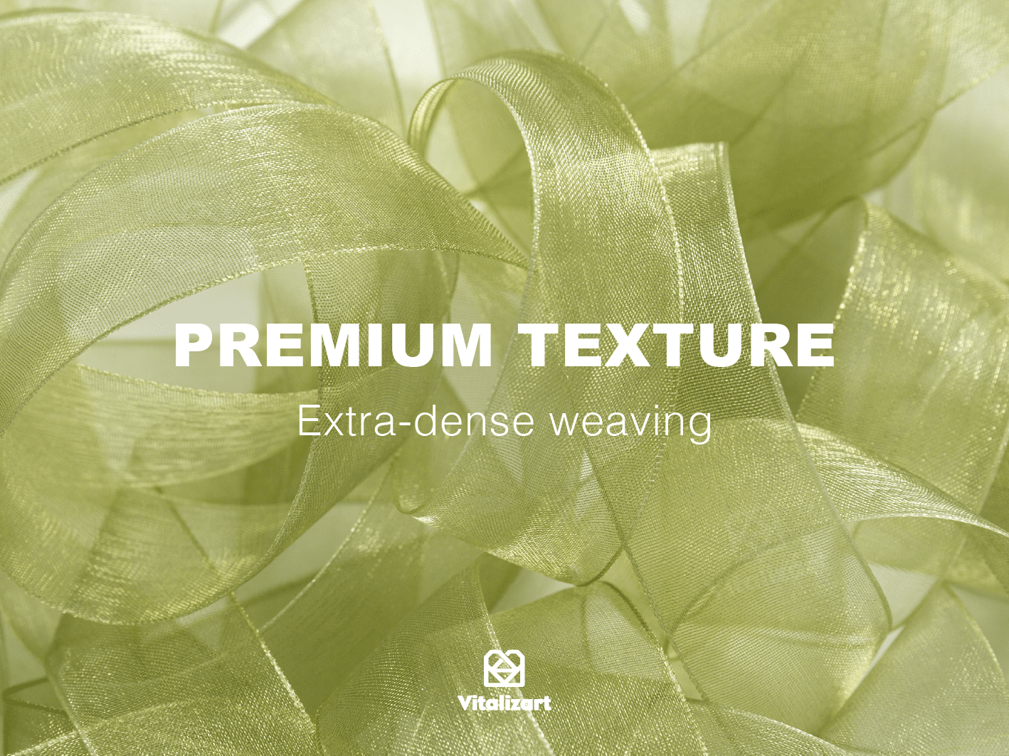 Organza Sheer Ribbon 1“ x 30 Yd (Green & Cream) - Vitalizart