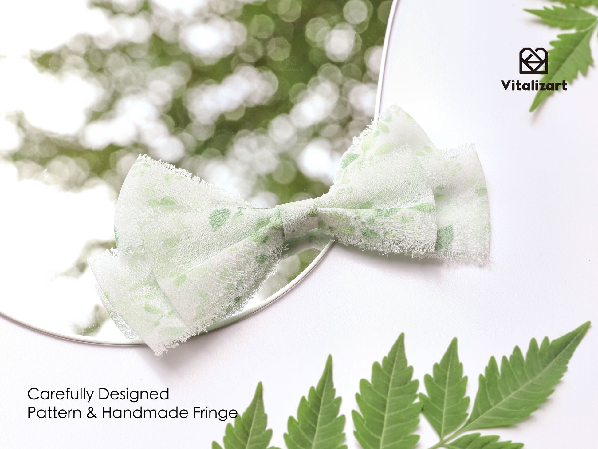 Printed Frayed Ribbon 1 1/2" x 21 Yd (Pattern3) - Vitalizart