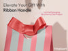 Mixed-Color Striped Paper Small Gift Bags with Ribbon Handles — Set of 10 - Vitalizart