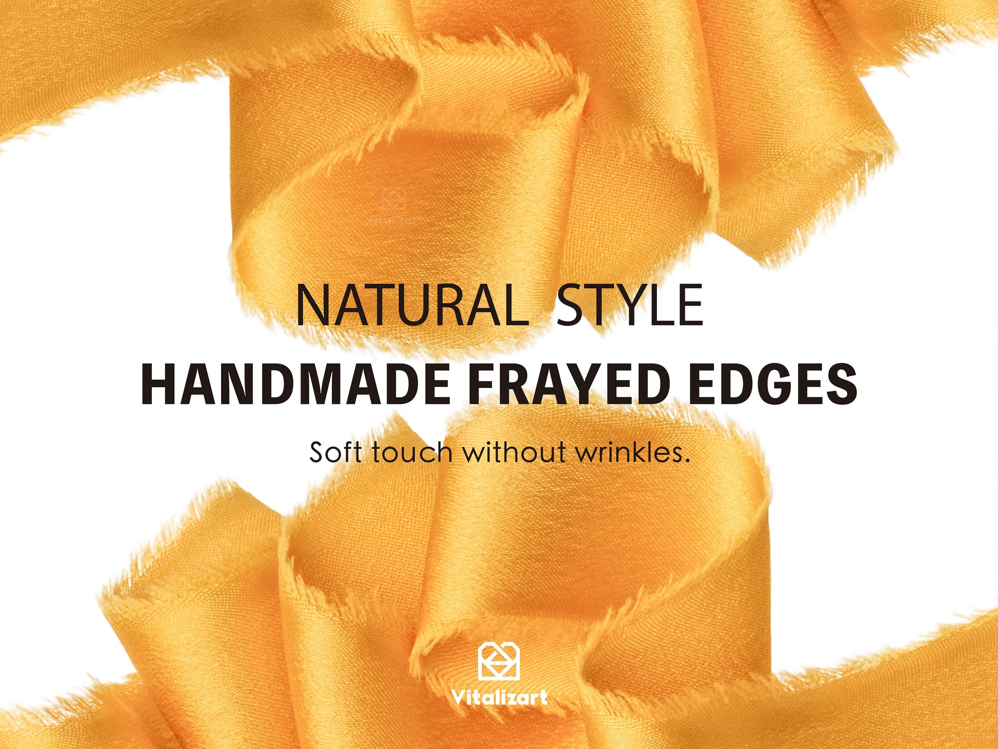 Silk Satin Ribbon With Wooden Spool 1" x 15 Yd (Gold) - Vitalizart