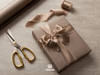 Silk Satin Ribbon with Wooden Spool 1.5” x 15 Yd (Champagne) - Vitalizart