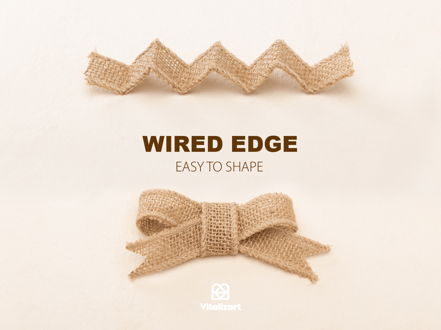 Burlap Ribbon Wired 1.5