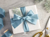 Silk Satin Ribbon With Wooden Spool 1" x 15 Yd (Dusty Blue) - Vitalizart