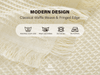 Waffle Weave Cotton Table Runner 14"x72" (Cream) - Vitalizart
