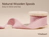 Vitalizart Ribbon Cotton Handmade Fringe 1" x 15 Yd  Pure Natural Cotton Ribbons (Pink)