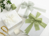 Fringe Chiffon Silk Ribbon 1 1/2 Inch x 21Yd (Green & Cream) - Vitalizart