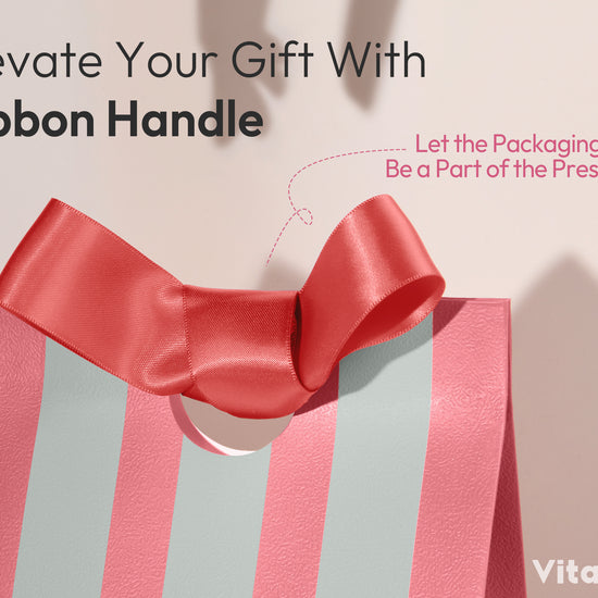 Mixed-Color Striped Paper Small Gift Bags with Ribbon Handles — Set of 30 - Vitalizart