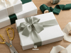 Silk Satin Ribbon with Wooden Spool 1.5” x 15 Yd (Green & Cream) - Vitalizart