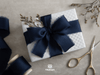 Silk Satin Ribbon With Wooden Spool 1" x 15 Yd (Navy Blue) - Vitalizart