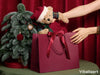 Burgundy Red Large Paper Gift Bags with Ribbon Bows — Set of 4 - Vitalizart