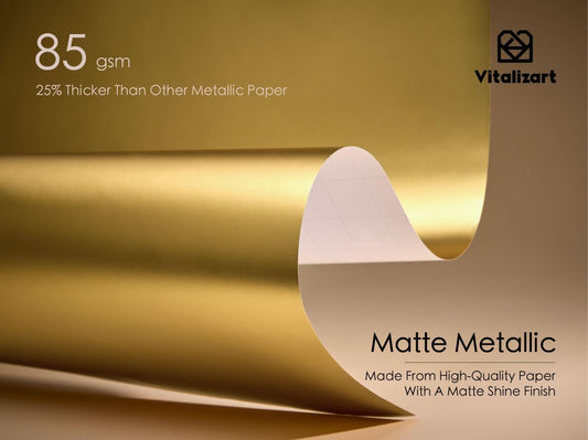 Wrapping Paper Set 30"x197" Matte Metallic With Silk Satin Ribbon & Gift Tags for Baby (Gold Paper & Gold Ribbons)