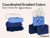 Blue & White Large Paper Gift Bags with Ribbon Bows — Set of 4