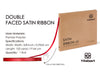 Ribbon for Crafts Double Faced Functional Satin Ribbon 3/8" x 100Yd (Red) - Vitalizart