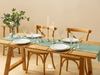 Waffle Weave Cotton Table Runner 14"x72" (Dusty Green) - Vitalizart