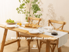 Cotton Linen Table Runner 14 x 72 Inches (Beige Cream) - Vitalizart
