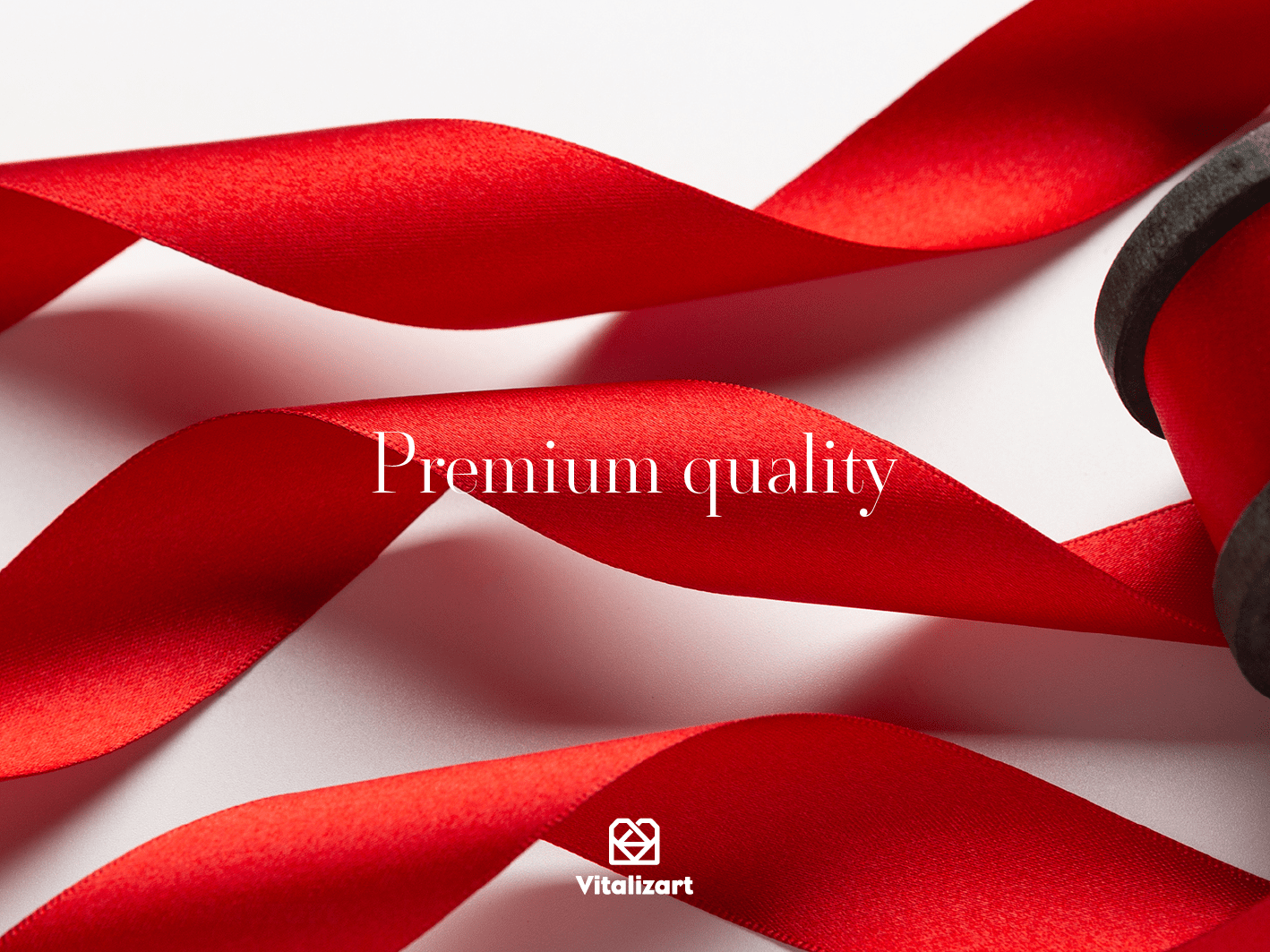 Double Faced Satin Ribbon 3/8" x 21 Yd (Red) - Vitalizart