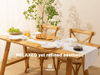 Cotton Linen Table Runner 14 x 72 Inches (Simply White) - Vitalizart