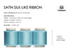 Silk Satin Ribbon with Wooden Spool 1.5” x 15 Yd (Baby Blue) - Vitalizart