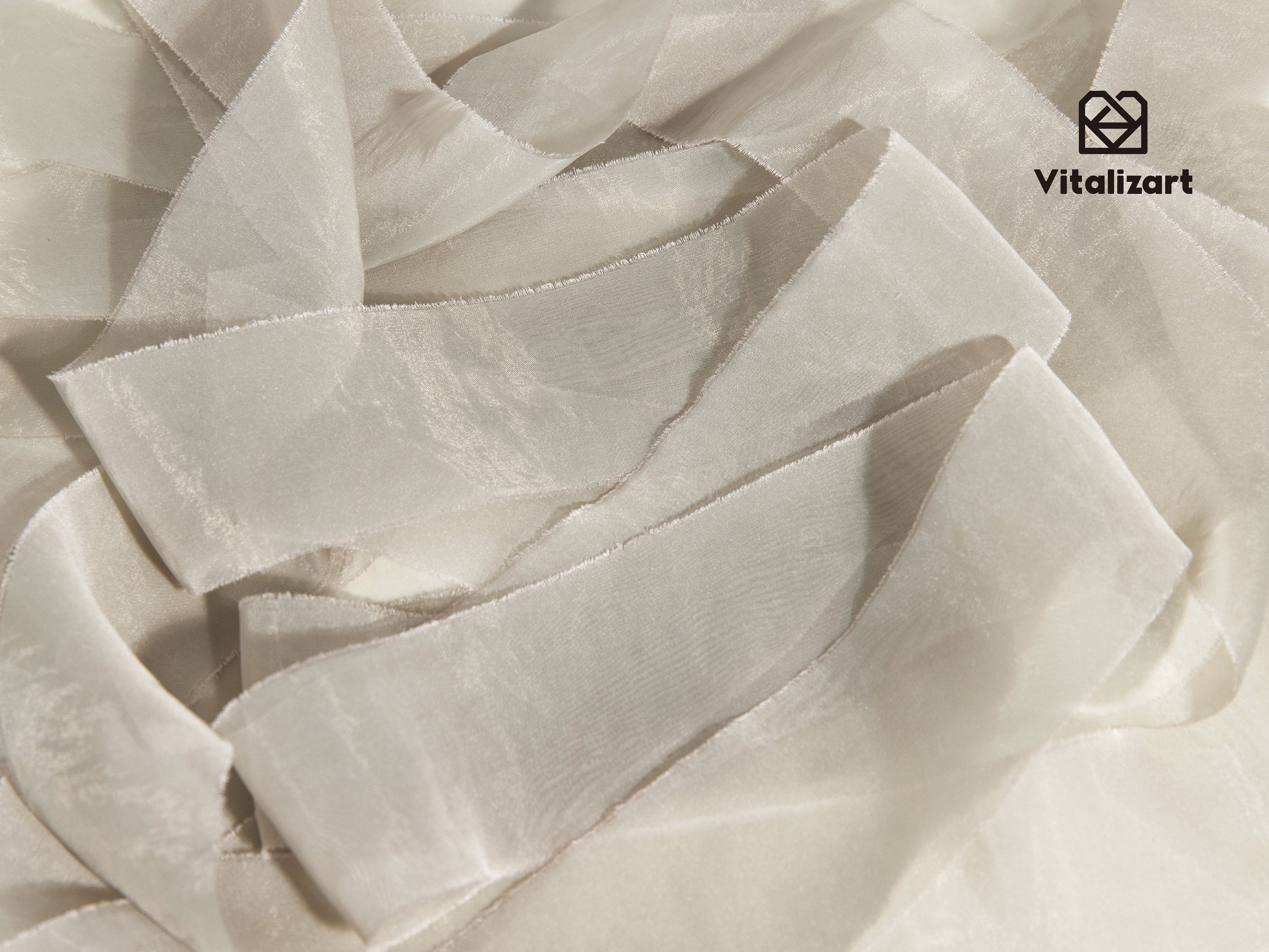 Silk Ribbon Frayed Sheer Ribbon 1 1/2