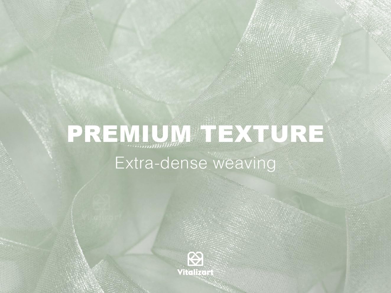 ORGANZA SHEER RIBBON 1“ X 30 YD(Cream White & Green)