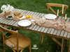 Cheesecloth Table Runner Gauze Boho Rustic 35 x 120 Inches ( Light Nude Beige) - Vitalizart