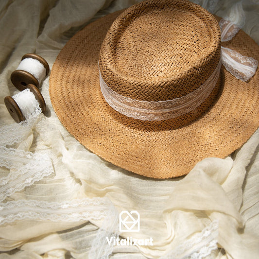 Lace Ribbon 0.9"/1.1"/1.57" x 5 Yd (White) - Vitalizart