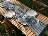 Cheesecloth Table Runner Gauze Boho Rustic 35 x 120 Inches (Dusty Blue) - Vitalizart