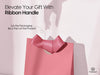 VITALIZART PAPER GIFT BAGS WITH RIBBON HANDLES SET OF 10 RED BULK REUSABLE FOR GIFT WRAP 5.91"X3.54"X7.28" SMALL (PINK COLOR) - Vitalizart