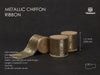 Metallic Chiffon Ribbon 1 - 1/2" x 15 Yd (Light Nude) - Vitalizart
