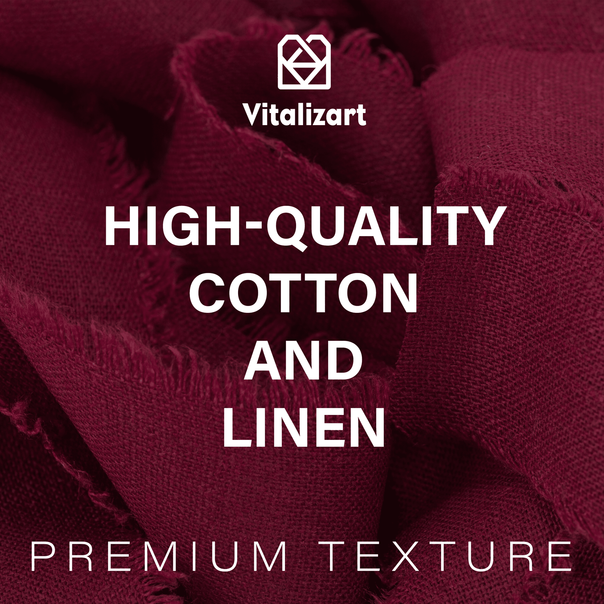 Cotton Linen Ribbon 1.5" x 5Yd (Burgundy) - Vitalizart