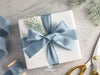 Silk Satin Ribbon With Wooden Spool 1" x 15 Yd (Dusty Blue) - Vitalizart